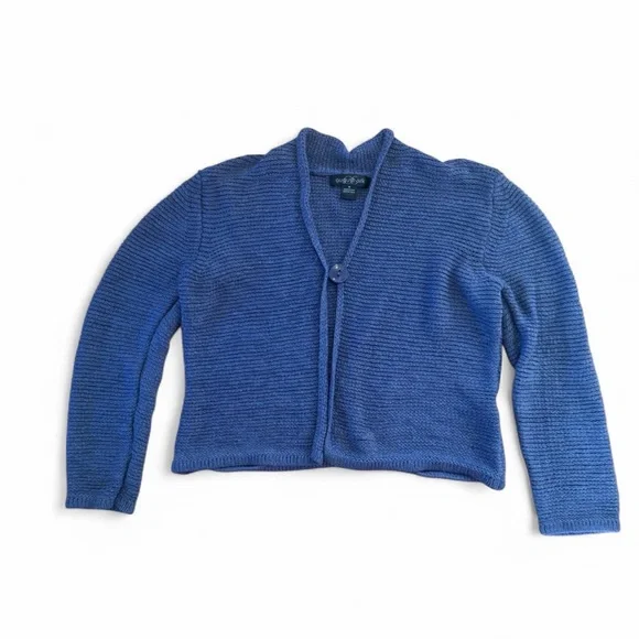 August Silk Blue Cardigan Sweater - Picture 2 of 8